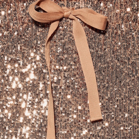 New FP Night Moves Rose Gold Sequin Drawstring Harem Pants - Picture 4 of 4